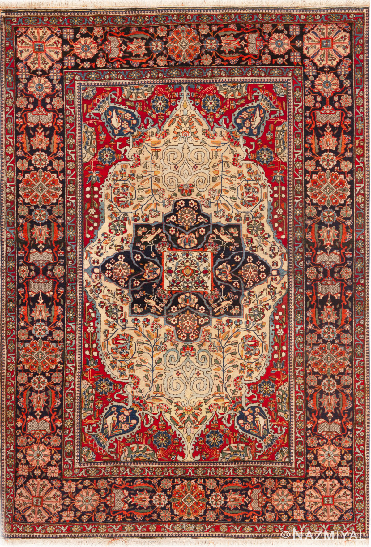Antique Persian Kashan Rug 74085 by Nazmiyal Rugs
