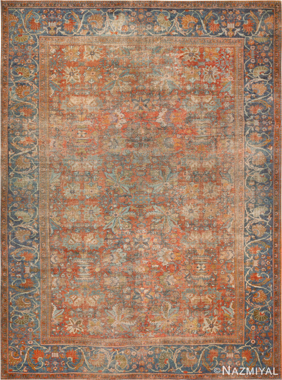 Antique Persian Mahal Rug 73253 by Nazmiyal Rugs
