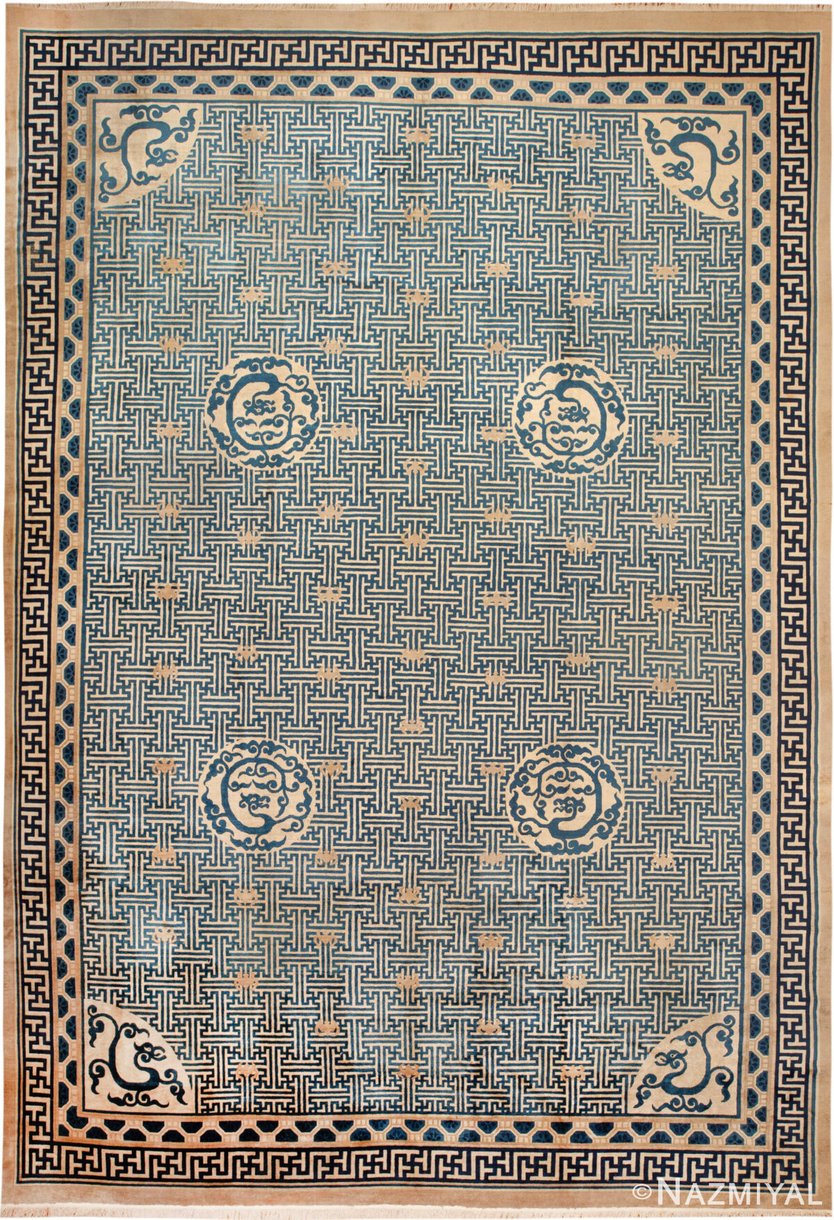 Large Antique Chinese Peking Rug 73915 by Nazmiyal Rugs