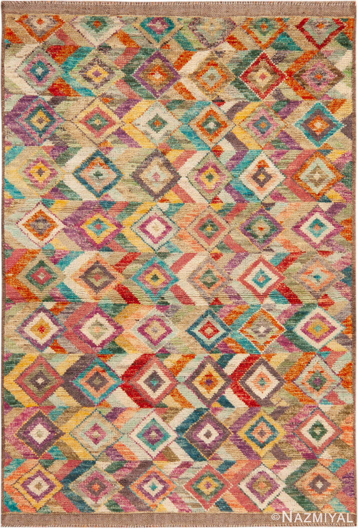 Modern Central Asian Abstract Rug 12370 by Nazmiyal Rugs