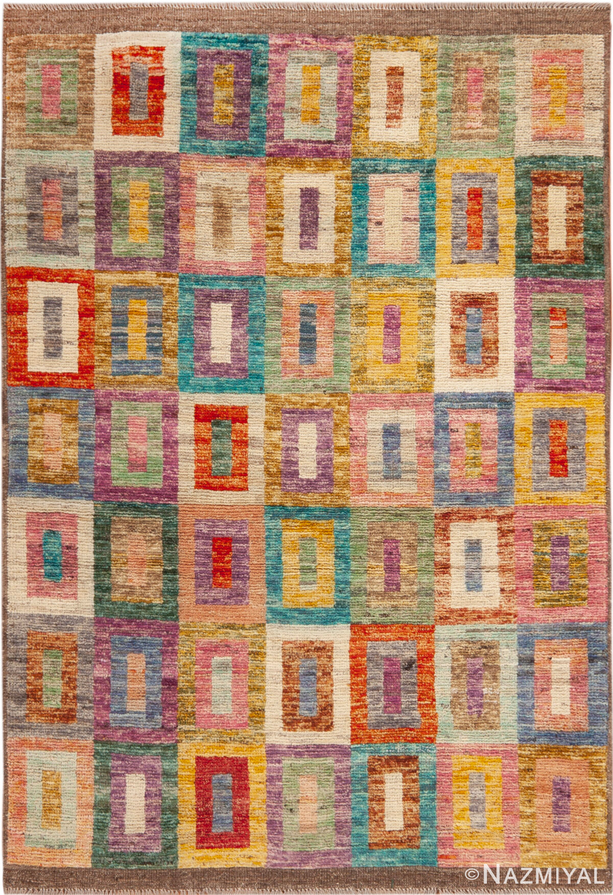 Modern Central Asian Abstract Rug 12372 by Nazmiyal Rugs