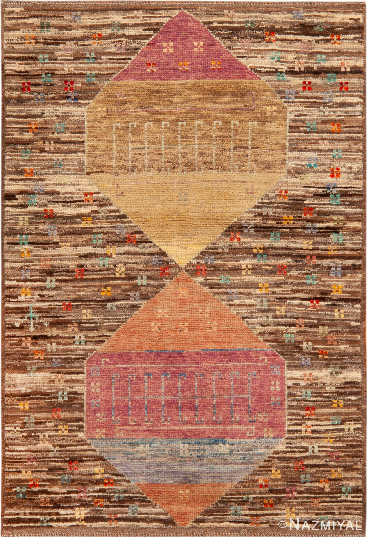 Modern Central Asian Abstract Rug 12374 by Nazmiyal Rugs