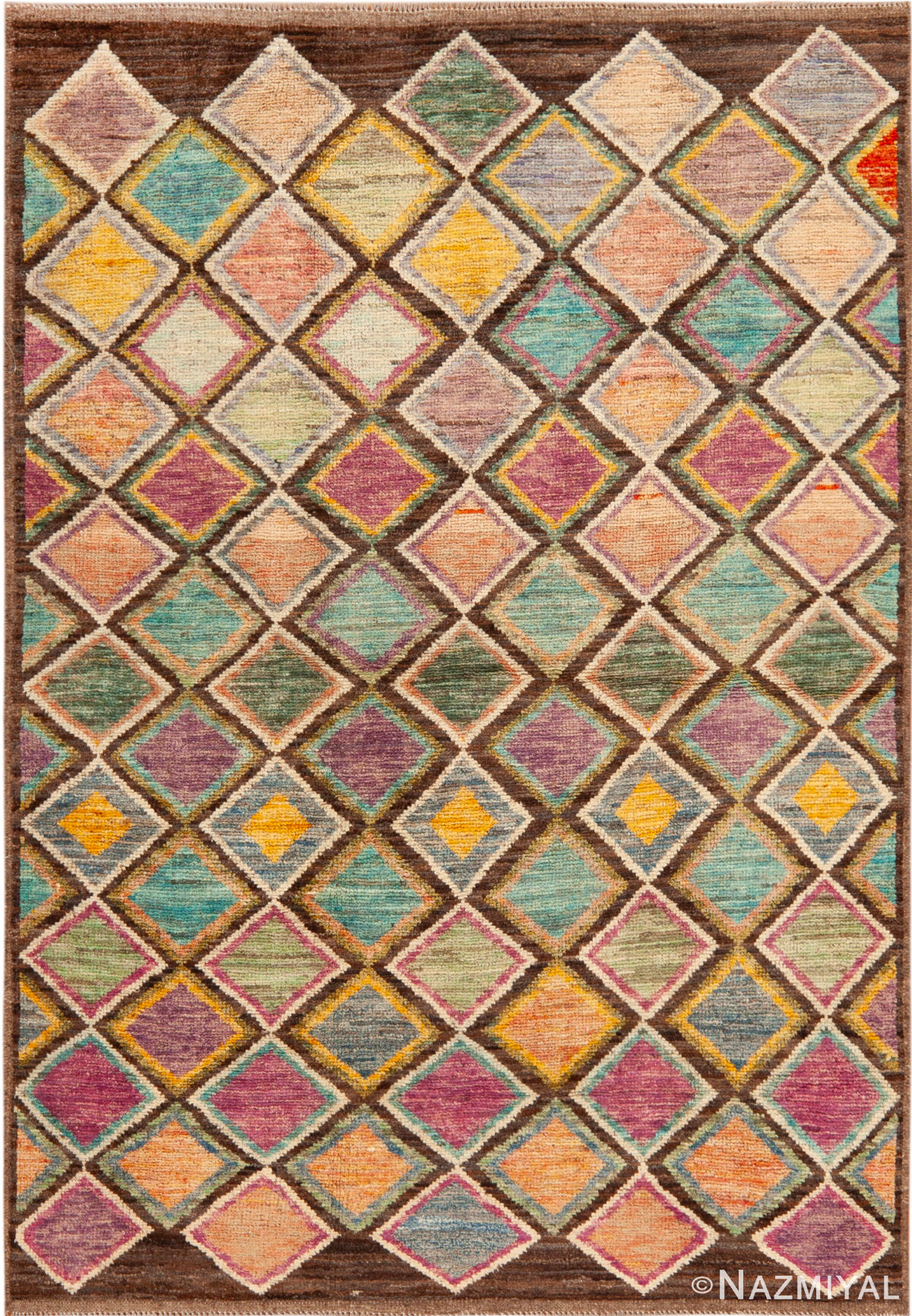 Modern Central Asian Abstract Rug 12384 by Nazmiyal Rugs