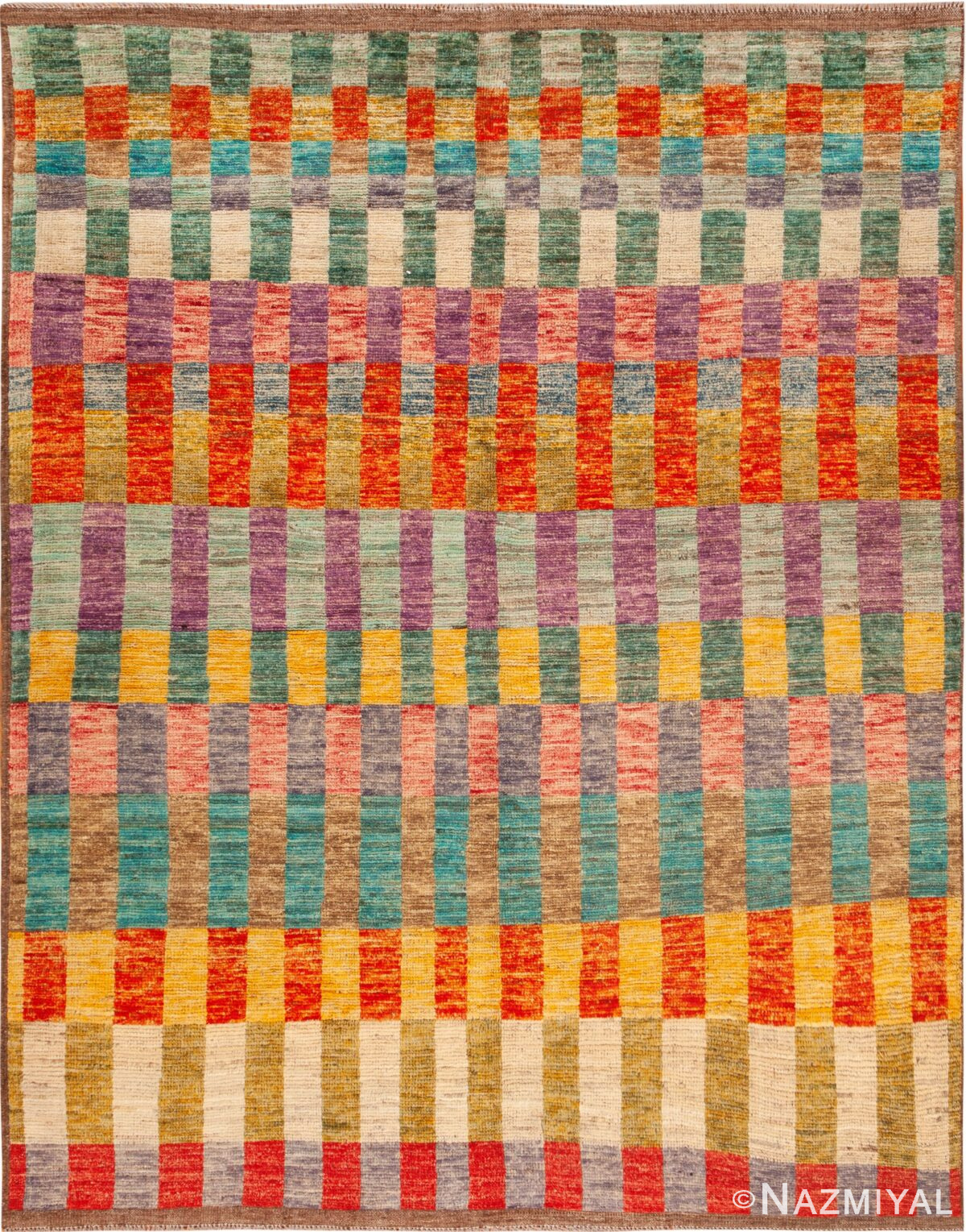 Modern Central Asian Geometric Rug 12380 by Nazmiyal Rugs