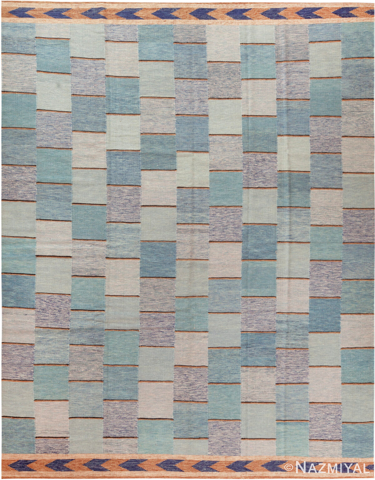 Modern Central Asian Swedish Style Kilim Rug 74073 by Nazmiyal Rugs