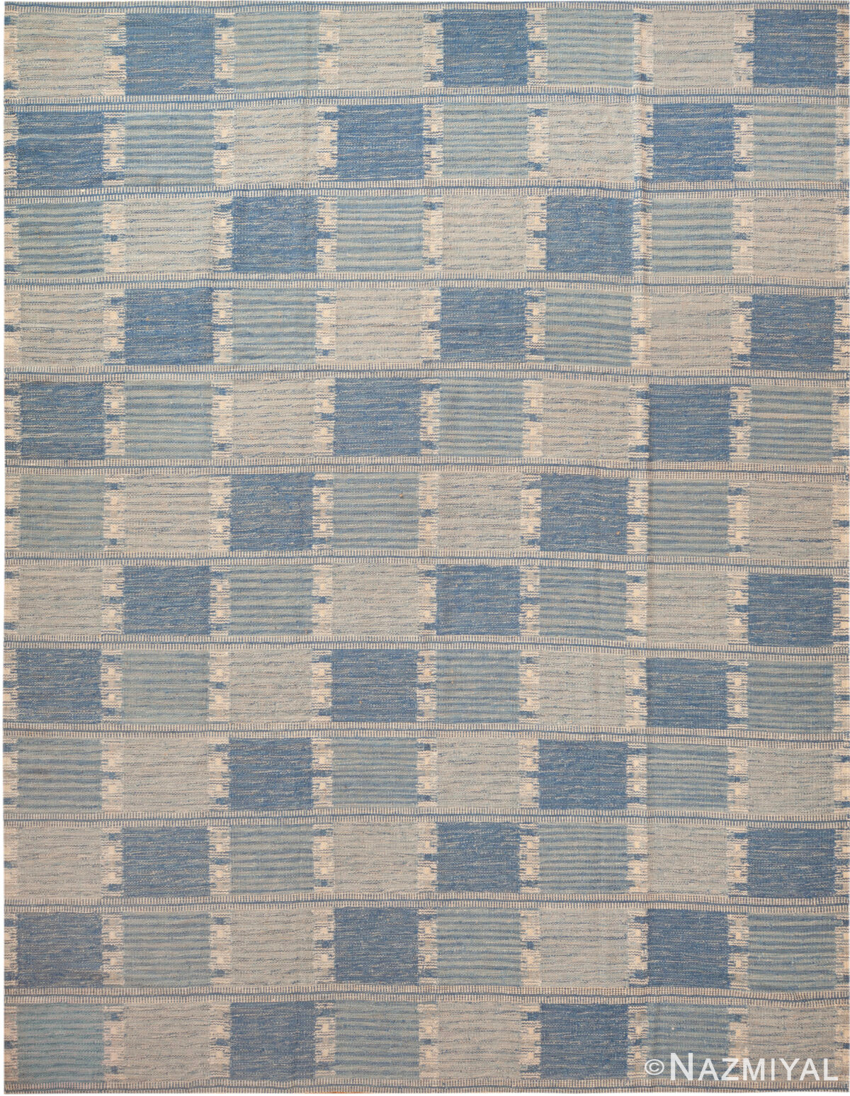 Modern Central Asian Swedish Style Kilim Rug 74074 by Nazmiyal Rugs
