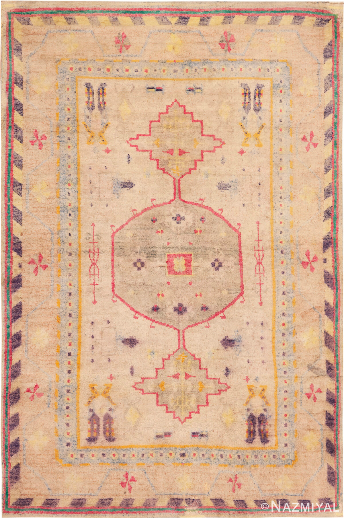 Vintage Indian Agra Cotton Rug 74110 by Nazmiyal Rugs