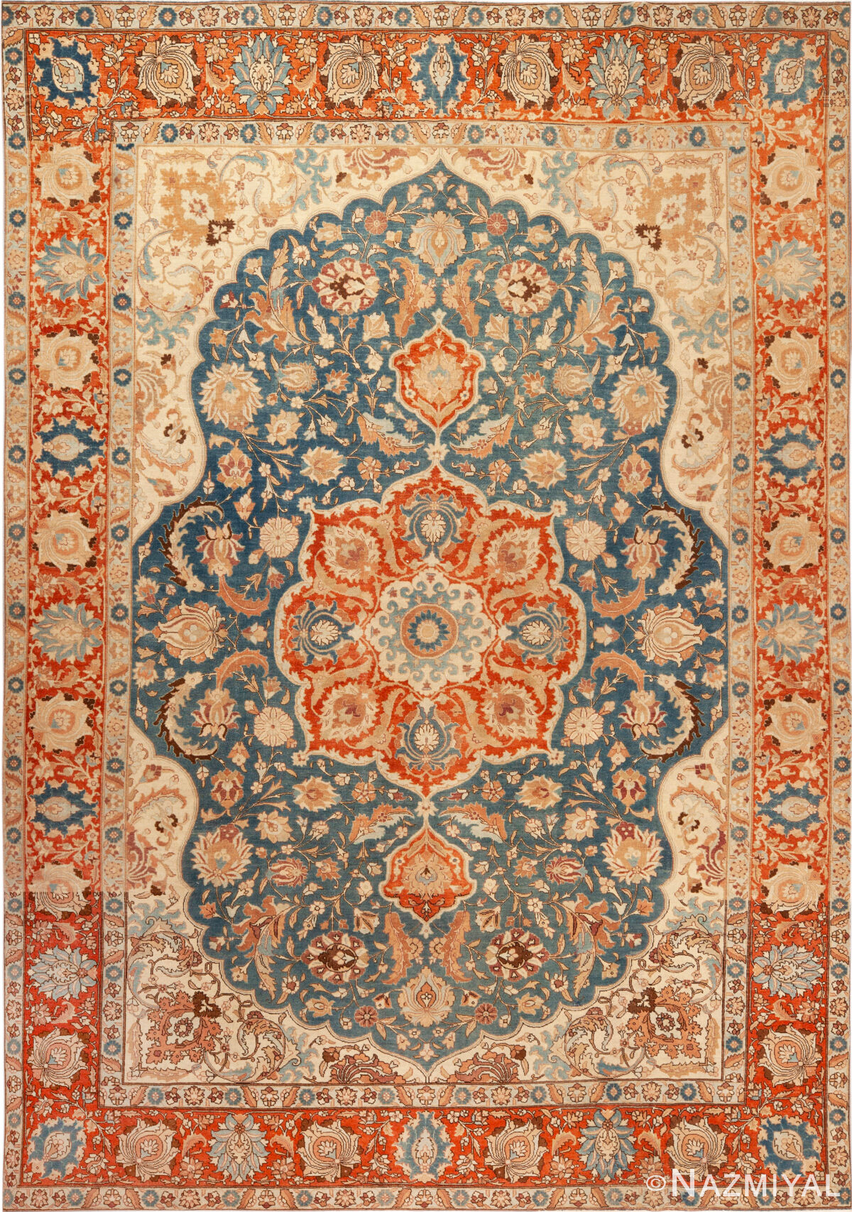 Vintage Persian Tabriz Rug 72718 by Nazmiyal Rugs