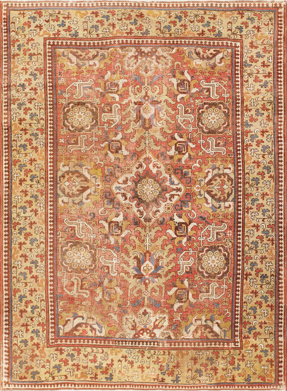 Antique 17th Century Caucasian Kuba Rug 48855 Featured Nazmiyal Rugs