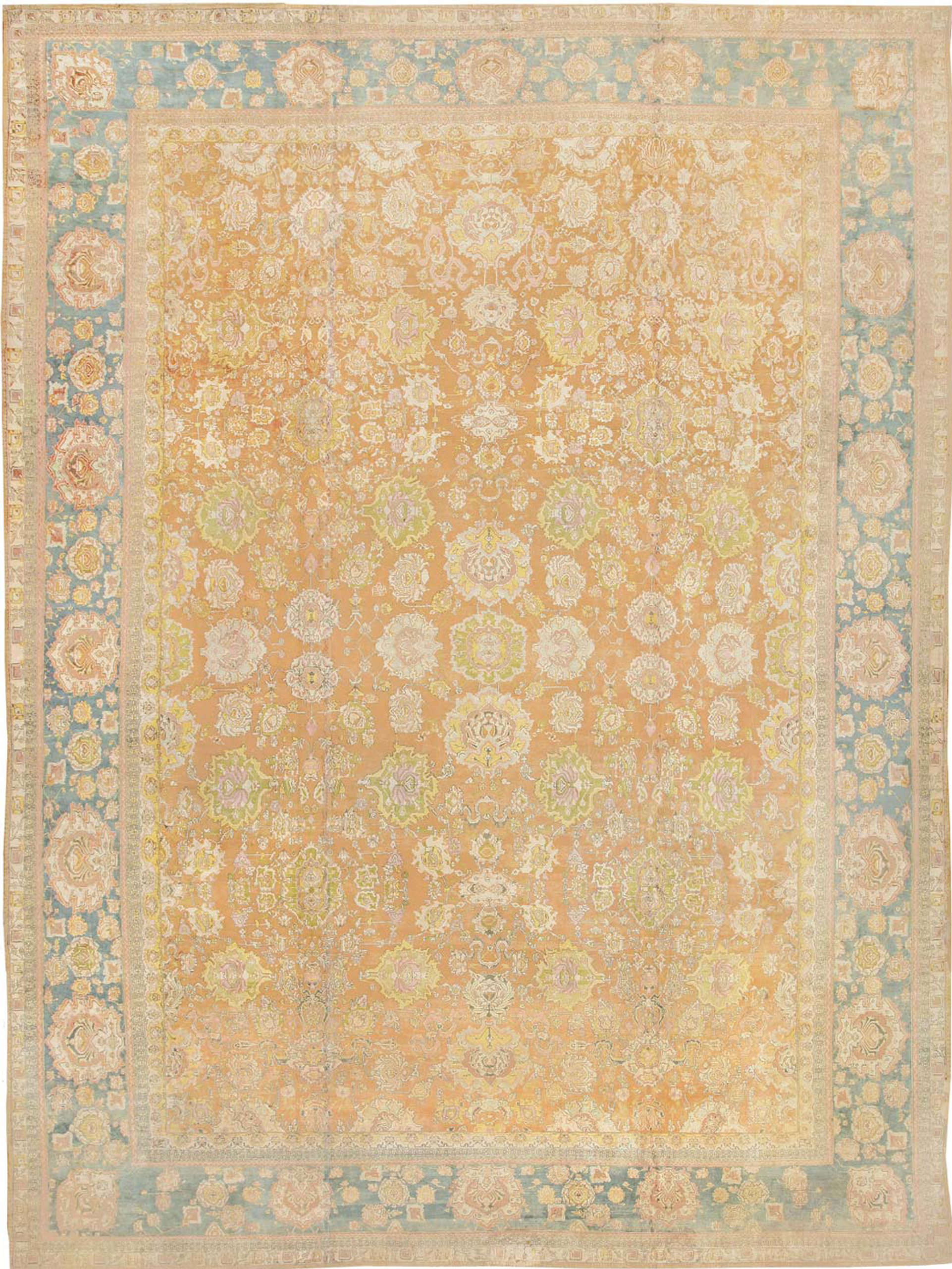 Antique Agra Indian Rug 72521 Featured Nazmiyal Rugs
