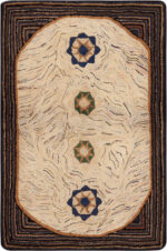 Antique American Hooked Rug Antique American Hooked Rug 74140 by Nazmiyal Rugs