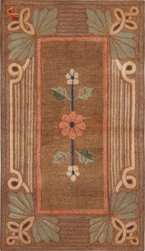 Antique American Hooked Rug 74141 by Nazmiyal Rugs
