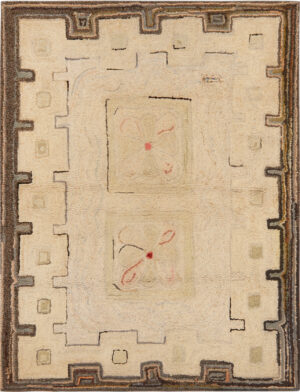 Antique American Hooked Rug 74142 by Nazmiyal Rugs