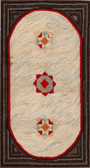 Antique American Hooked Rug 74144 by Nazmiyal Rugs