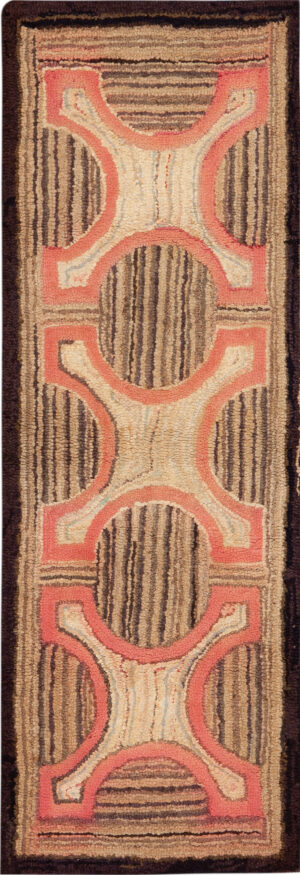 Antique American Hooked Rug 74145 by Nazmiyal Rugs