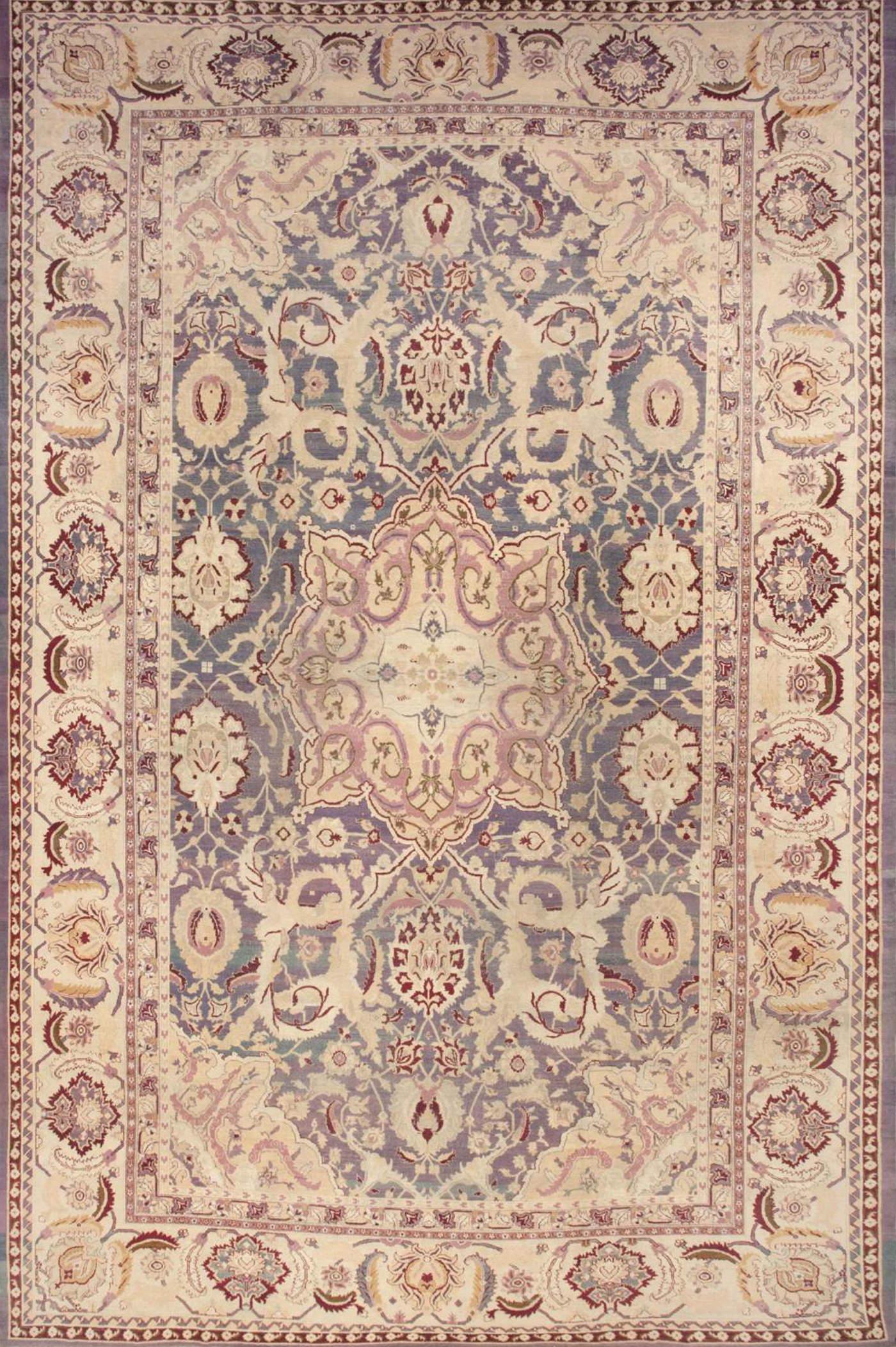 Antique Indian Agra Rug 45976 Featured Nazmiyal Rugs