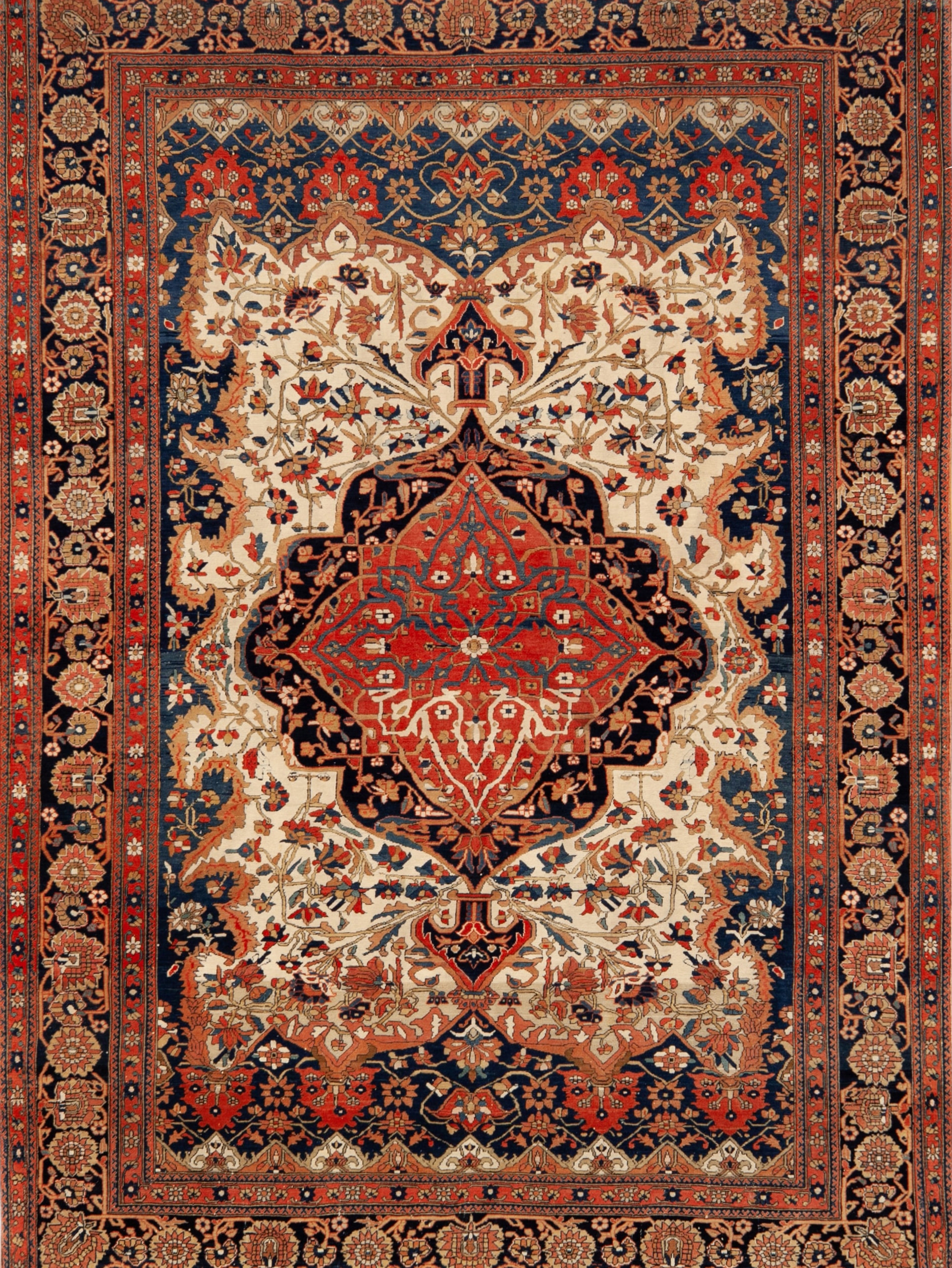 Antique Persian Keshan Rug 73451 Featured Nazmiyal Rugs