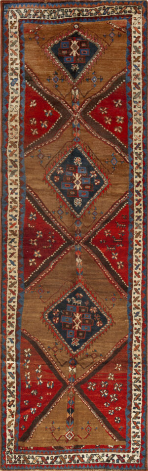 Antique Persian Kurdish Runner Rug 74004 by Nazmiyal Rugs