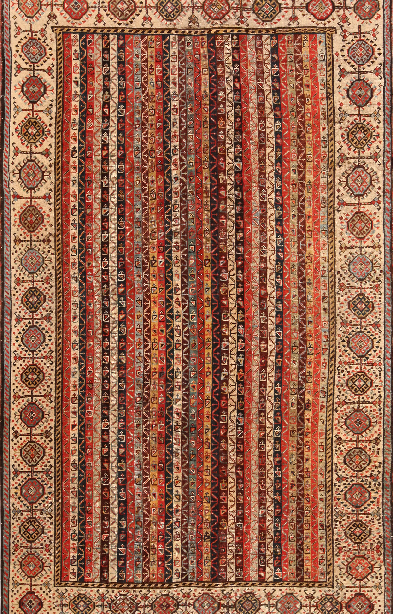 Antique Persian Qashqai Rug 71385 Featured Nazmiyal Rugs