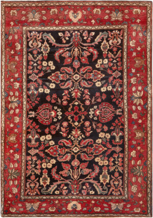 Antique Persian Sarouk Mehajeran Rug 95071 by Nazmiyal Rugs