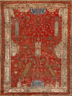 Antique Persian Silk Heriz Rug Antique Persian Silk Heriz Rug 95065 by Nazmiyal Rugs