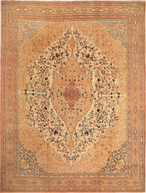 Antique Persian Tabriz Rug 74111 by Nazmiyal Rugs