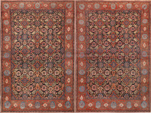 Antique Persian Tehran Rug Pair 95079-80 by Nazmiyal Rugs