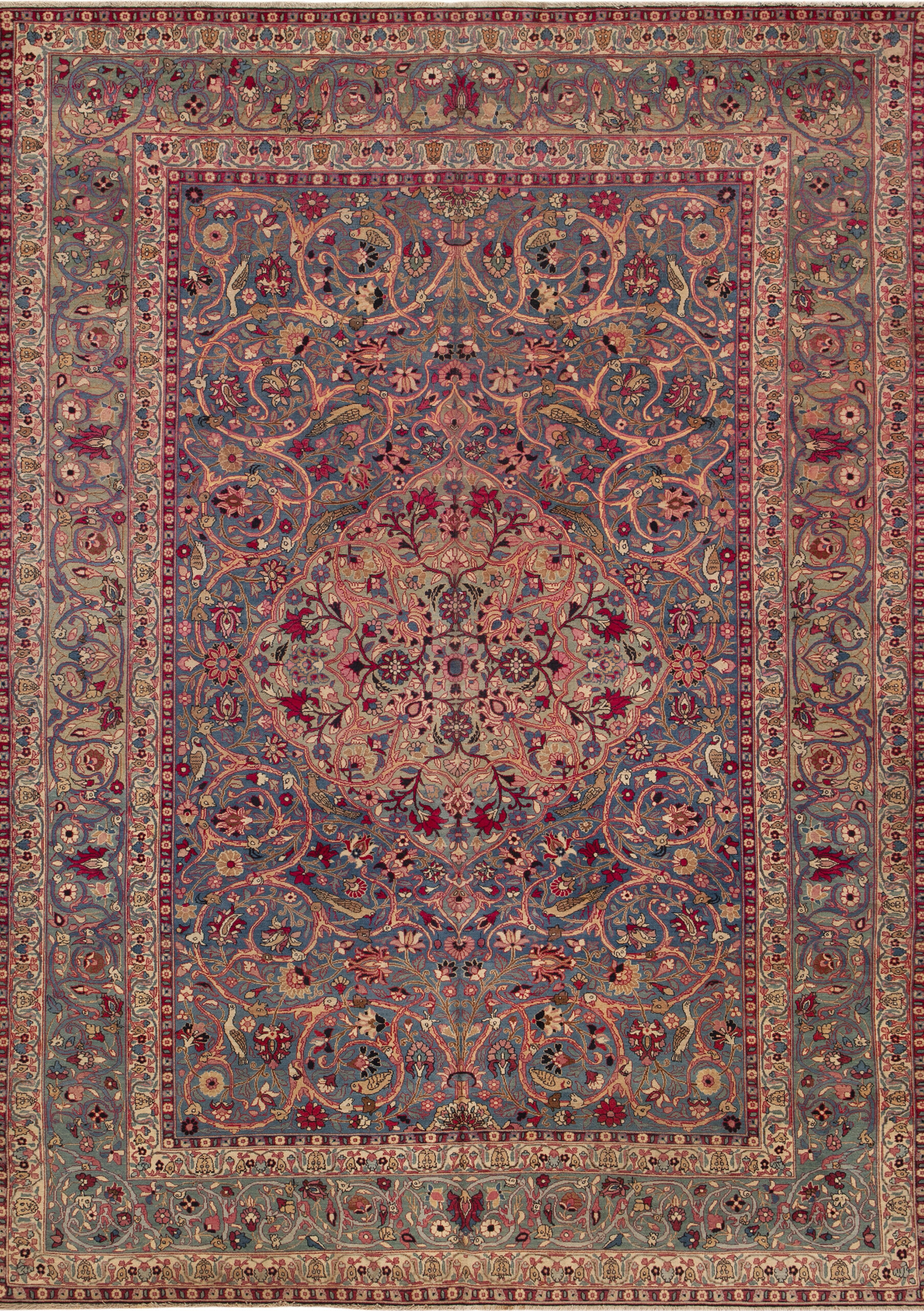 Antique Persian Tehran Rug 73631 Featured Nazmiyal Rugs
