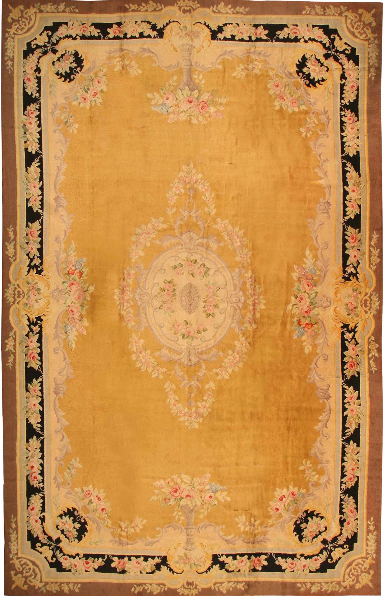 Antique Spanish Savonnerie Rug 43430 Featured by Nazmiyal Rugs