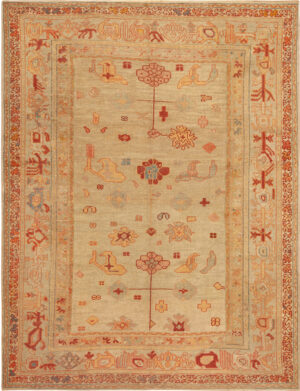 Antique Turkish Oushak Rug 74164 by Nazmiyal Rugs