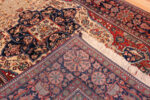 Back of Antique Persian Kashan Rug Back of Antique Persian Kashan Rug 74085 by Nazmiyal Rugs