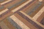 Back of Modern Swedish Inspired Kilim Rug Back of Modern Swedish Inspired Kilim Rug 74178 by Nazmiyal Rugs