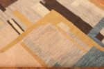 Back of Modern Swedish Inspired Kilim Runner Rug Back of Modern Swedish Inspired Kilim Runner Rug 74175 by Nazmiyal Rugs