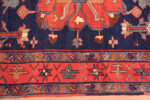 Border of Antique Persian Heriz Rug Border of Antique Persian Heriz Rug 74099 by Nazmiyal Rugs