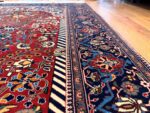 Border of Floral Antique Persian Mohtashem Kashan Prayer Design Rug 72854 by Nazmiyal Antique Rugs