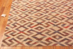 Corner of Modern Central Asian Swedish Style Kilim Rug Corner of Modern Central Asian Swedish Style Kilim Rug 74070 by Nazmiyal Rugs
