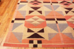 Corner of Modern Central Asian Swedish Style Kilim Rug Corner of Modern Central Asian Swedish Style Kilim Rug 74071 by Nazmiyal Rugs