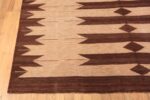 Corner of Modern Swedish Inspired Kilim Rug Corner of Modern Swedish Inspired Kilim Rug 74181 by Nazmiyal Rugs