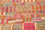 Detail of Modern Central Asian Geometric Grid Rug Detail of Modern Central Asian Geometric Grid Rug 12382 by Nazmiyal Rugs