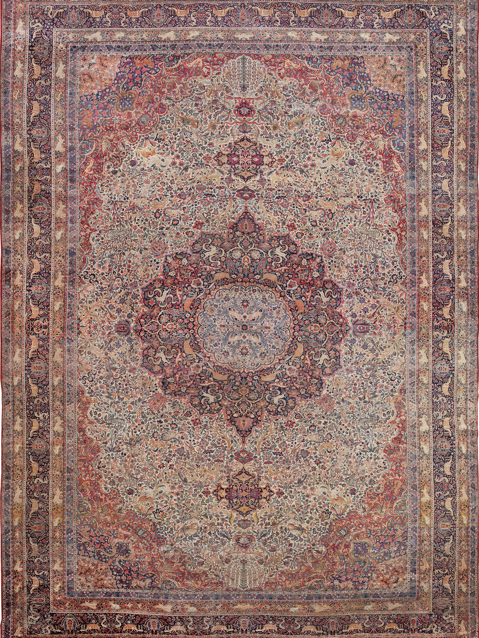 Oversized Antique Persian Tabriz Rug 72518 Featured Nazmiyal Rugs