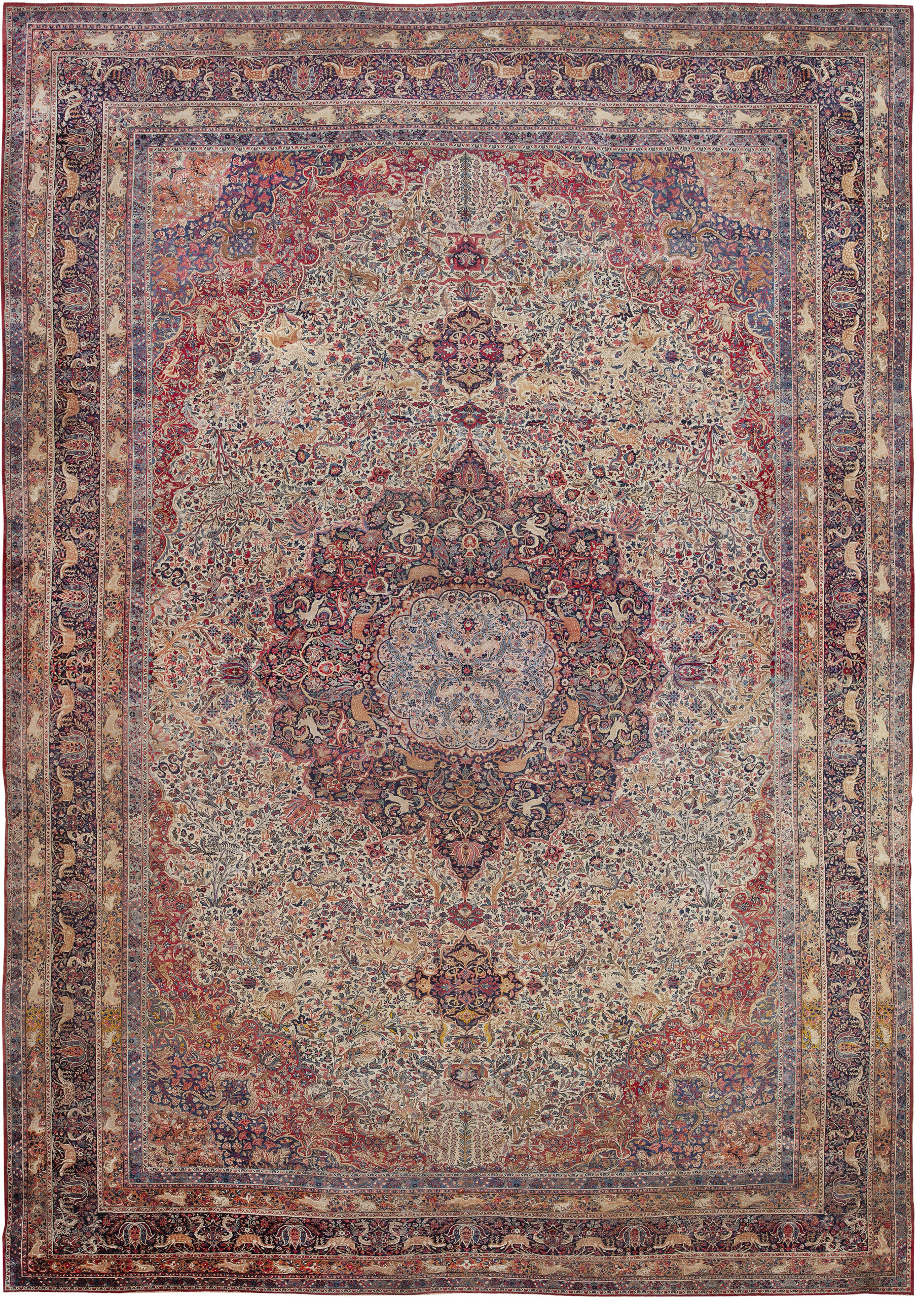 Antique Persian Tabriz Rug 72518 Featured Nazmiyal Rugs