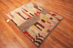 Floor View of Modern Central Asian Abstract Geometric Rug Floor View of Modern Central Asian Abstract Geometric Rug 12381 by Nazmiyal Rugs