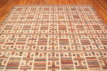 Floor View of Modern Central Asian Swedish Style Kilim Rug 74069 by Nazmiyal Rugs