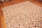 Floor View of Modern Central Asian Swedish Style Kilim Rug Floor View of Modern Central Asian Swedish Style Kilim Rug 74070 by Nazmiyal Rugs