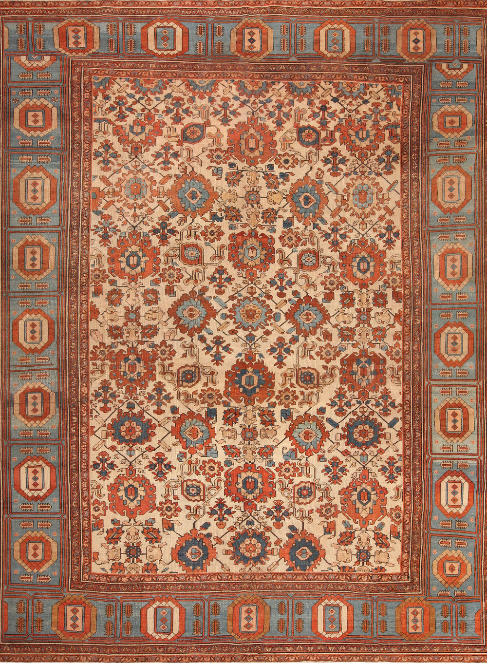 Large Antique Persian Bakshaish Rug 71021 Featured Nazmiyal Rugs