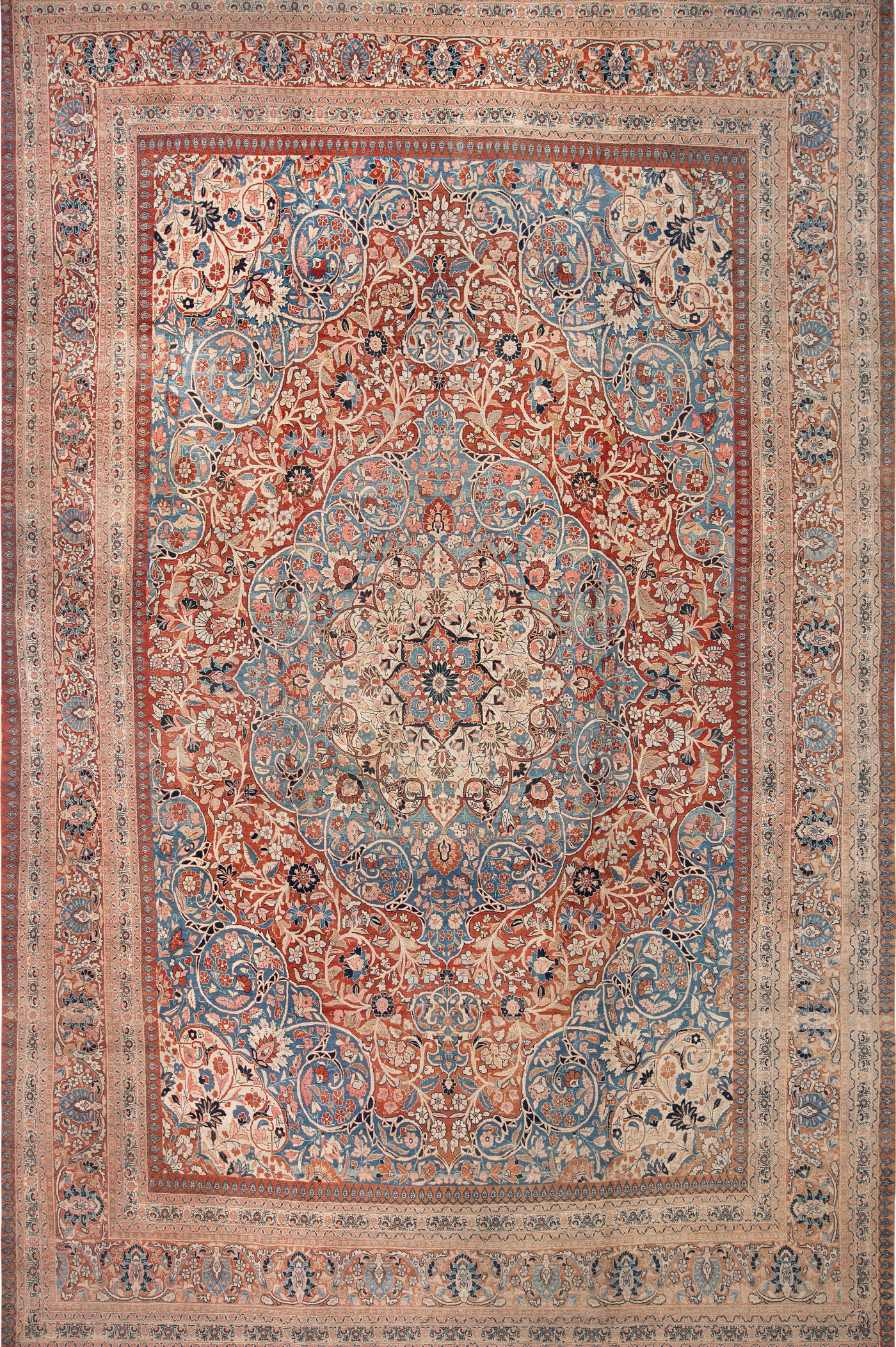 Large Antique Persian Tabriz Haji Jalili Rug 73046 Featured Nazmiyal Rugs