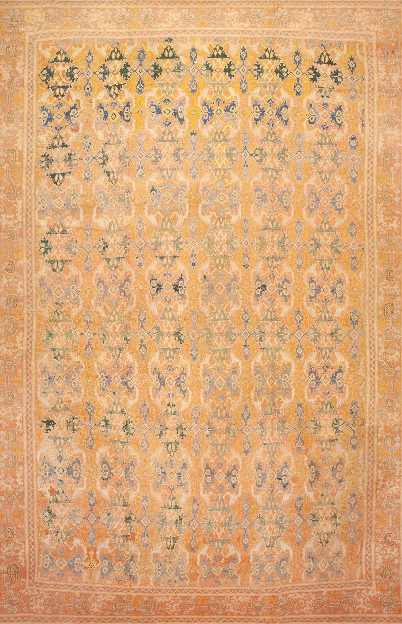 Large Antique Spanish Cuenca Rug 73484 Featured by Nazmiyal Rugs