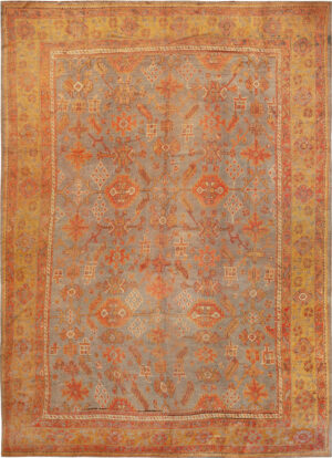 Large Antique Turkish Oushak Rug 74159 by Nazmiyal Rugs