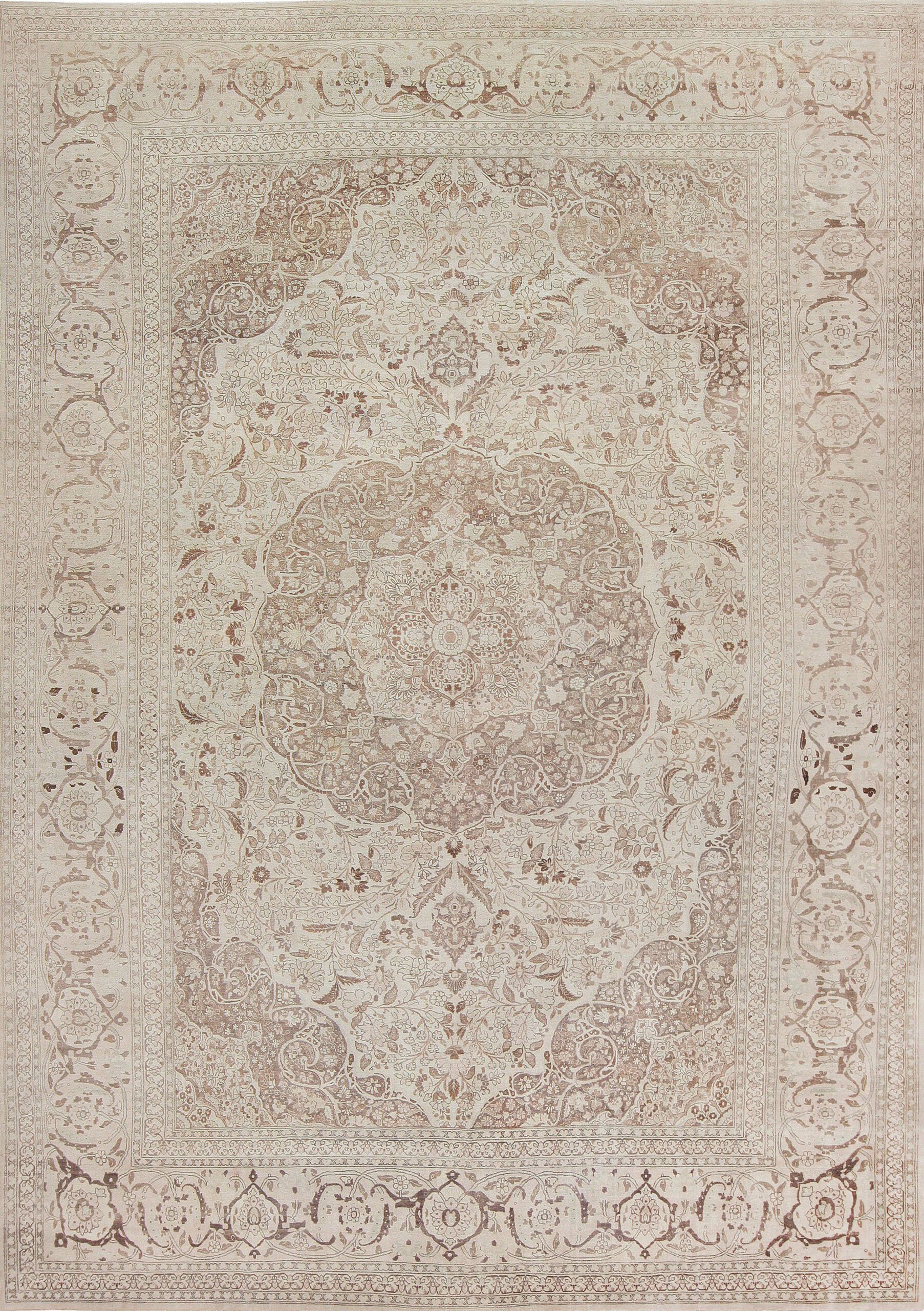Antique Persian Tabriz Rug 47259 Featured Nazmiyal Rugs