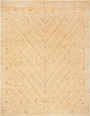 Modern Central Asian Swedish Inspired Rug 74135 by Nazmiyal Rugs